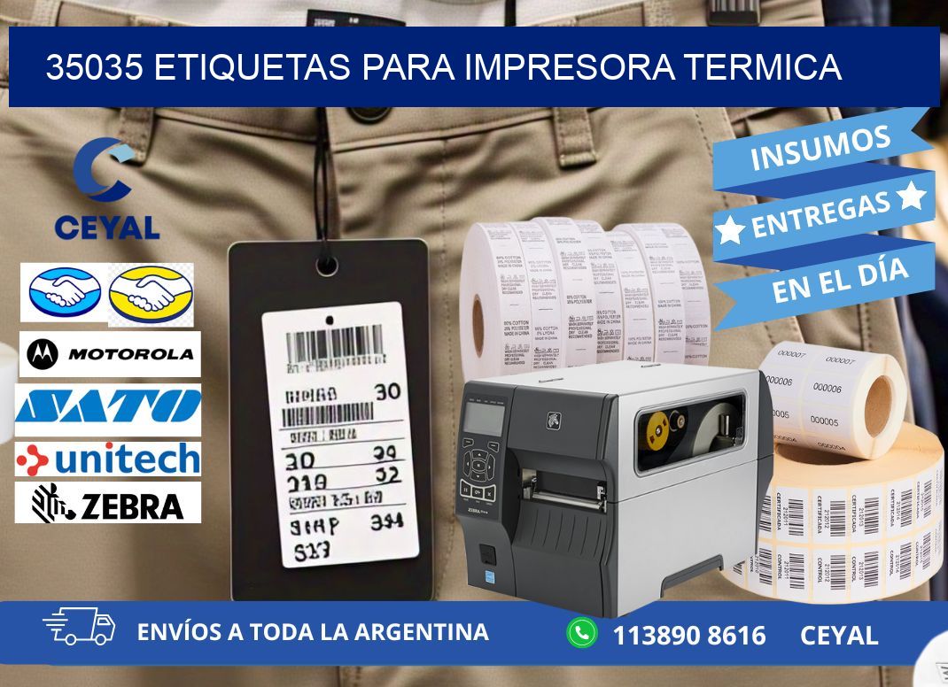 35035 ETIQUETAS PARA IMPRESORA TERMICA
