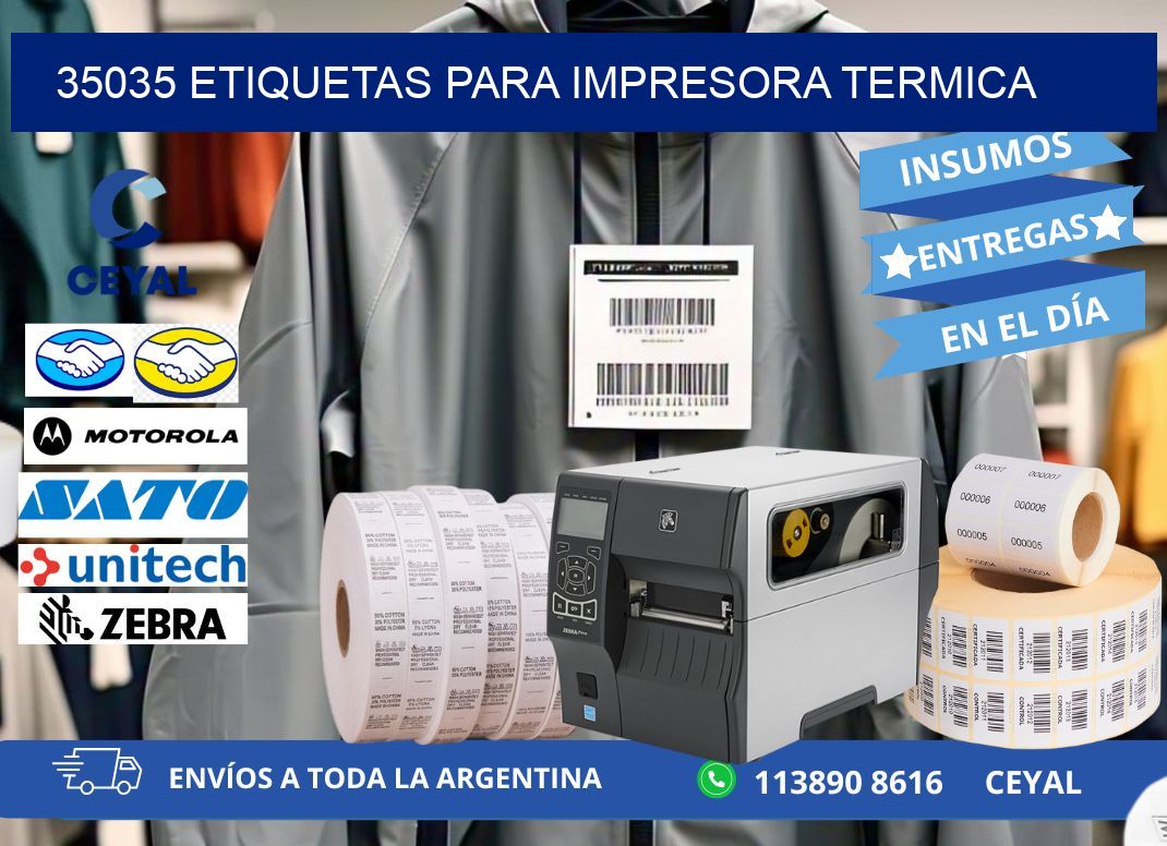 35035 ETIQUETAS PARA IMPRESORA TERMICA