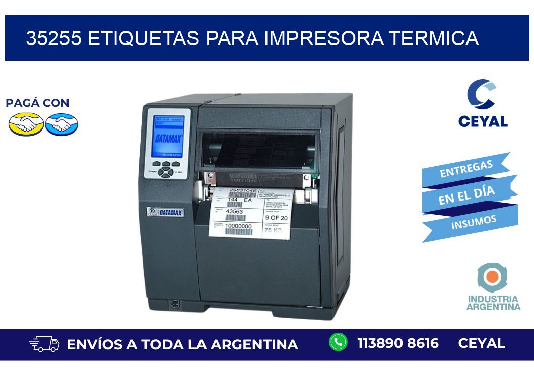35255 ETIQUETAS PARA IMPRESORA TERMICA