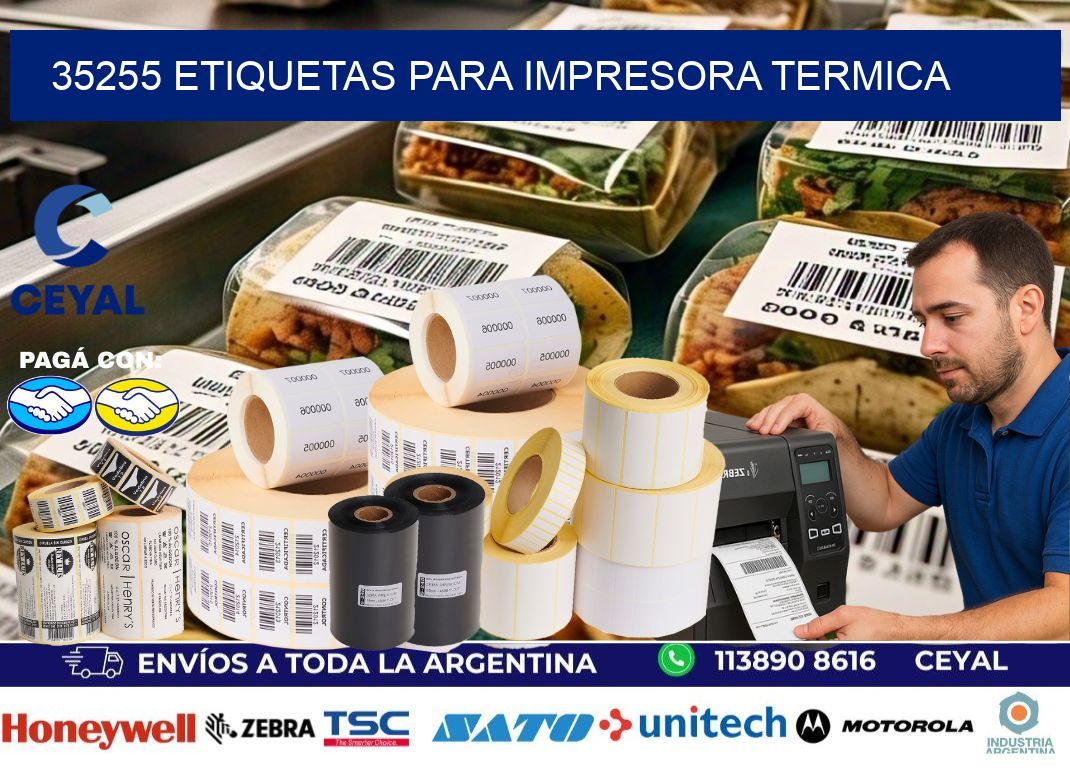 35255 ETIQUETAS PARA IMPRESORA TERMICA