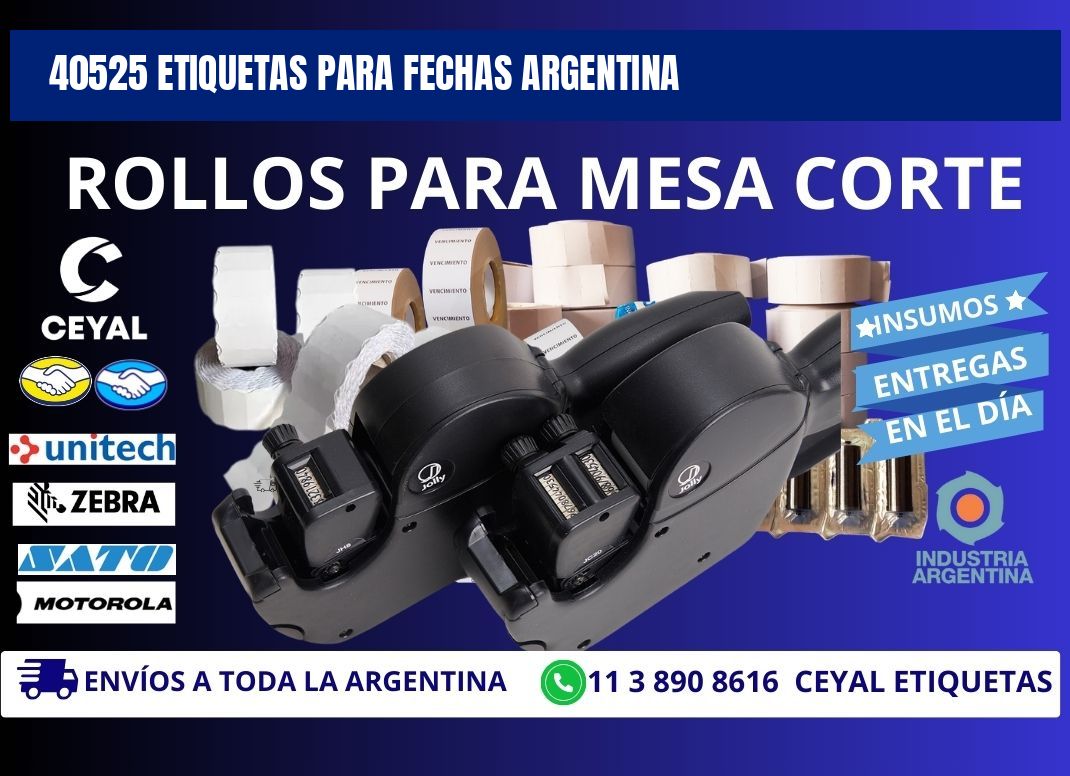 40525 ETIQUETAS PARA FECHAS ARGENTINA