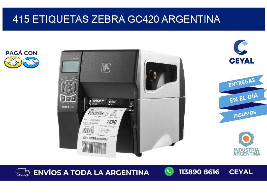 415 etiquetas zebra gc420 argentina