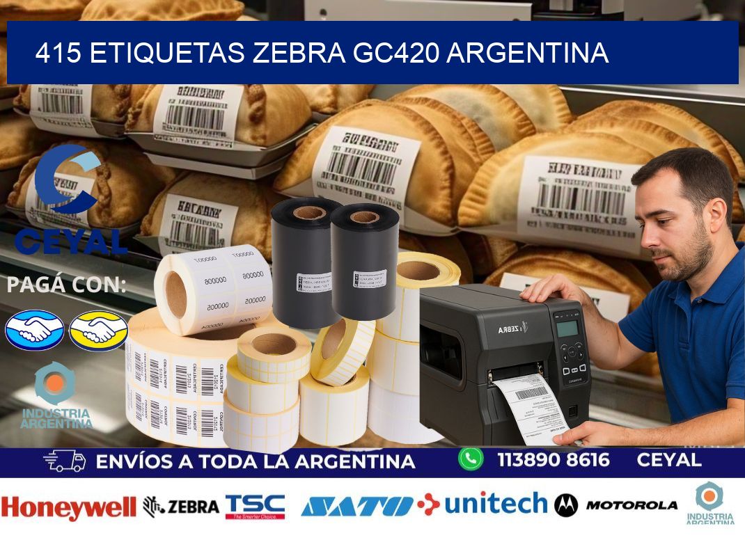 415 etiquetas zebra gc420 argentina