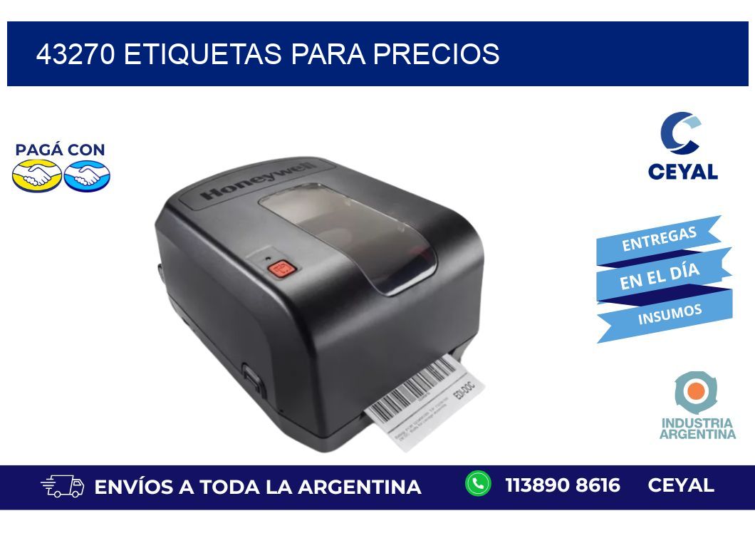 43270 ETIQUETAS PARA PRECIOS