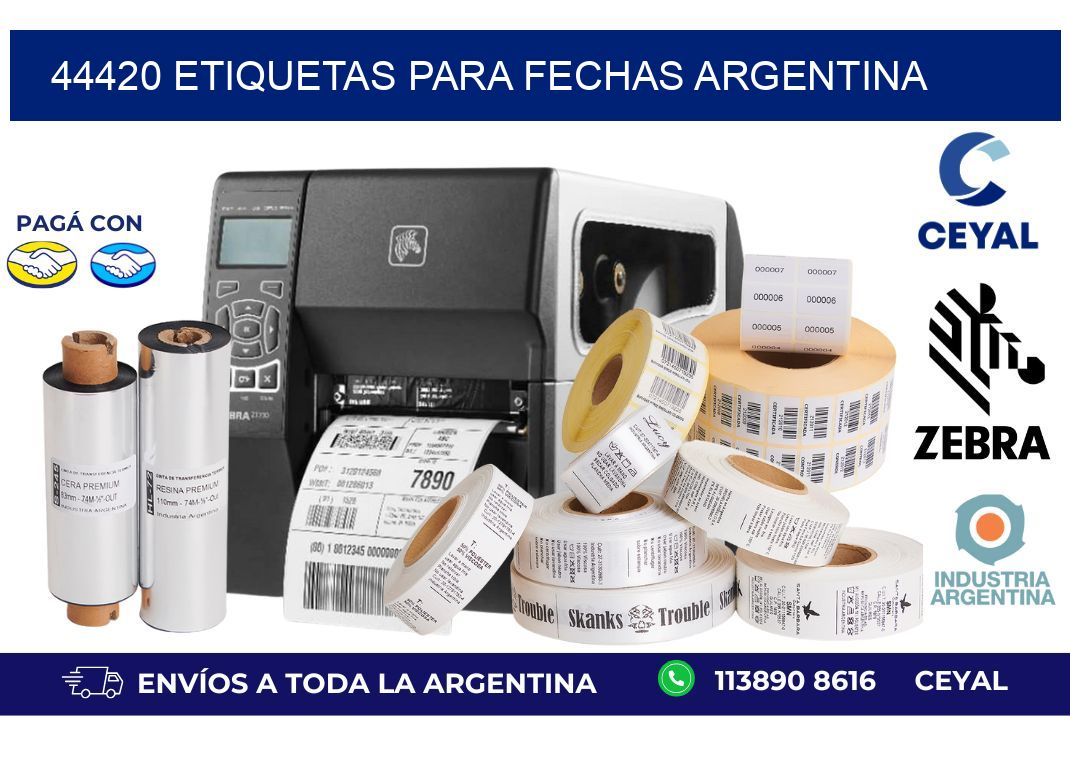 44420 ETIQUETAS PARA FECHAS ARGENTINA