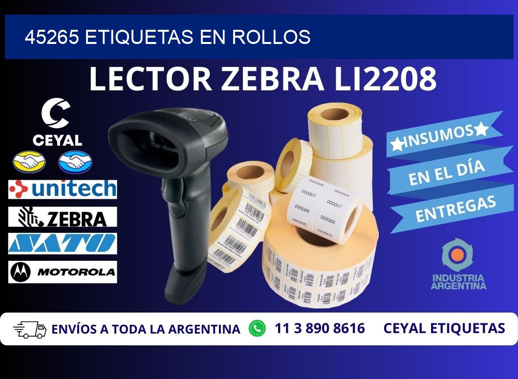 45265 ETIQUETAS EN ROLLOS