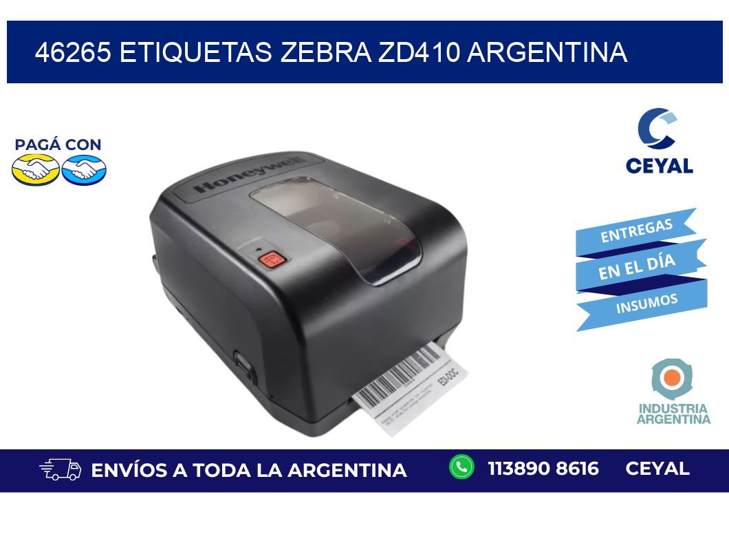 46265 etiquetas zebra zd410 argentina