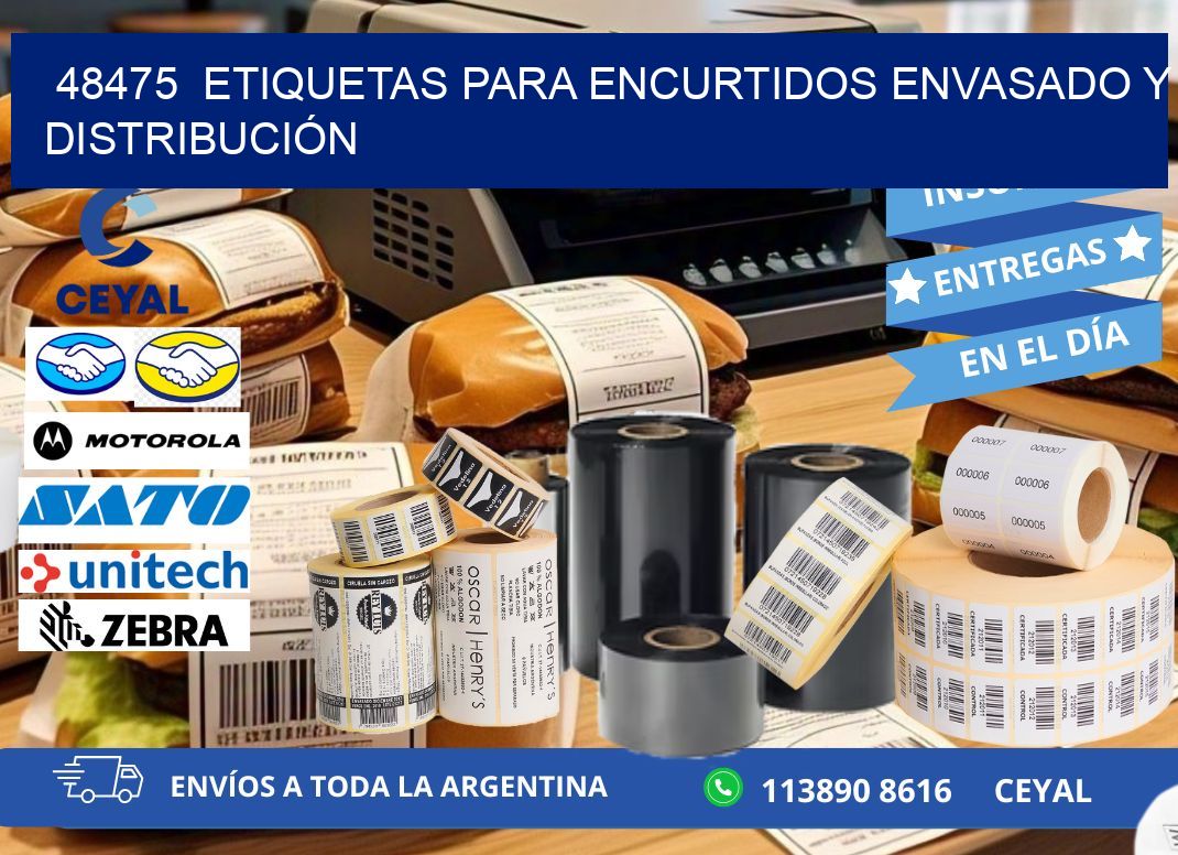 48475  ETIQUETAS PARA ENCURTIDOS ENVASADO Y DISTRIBUCIÓN