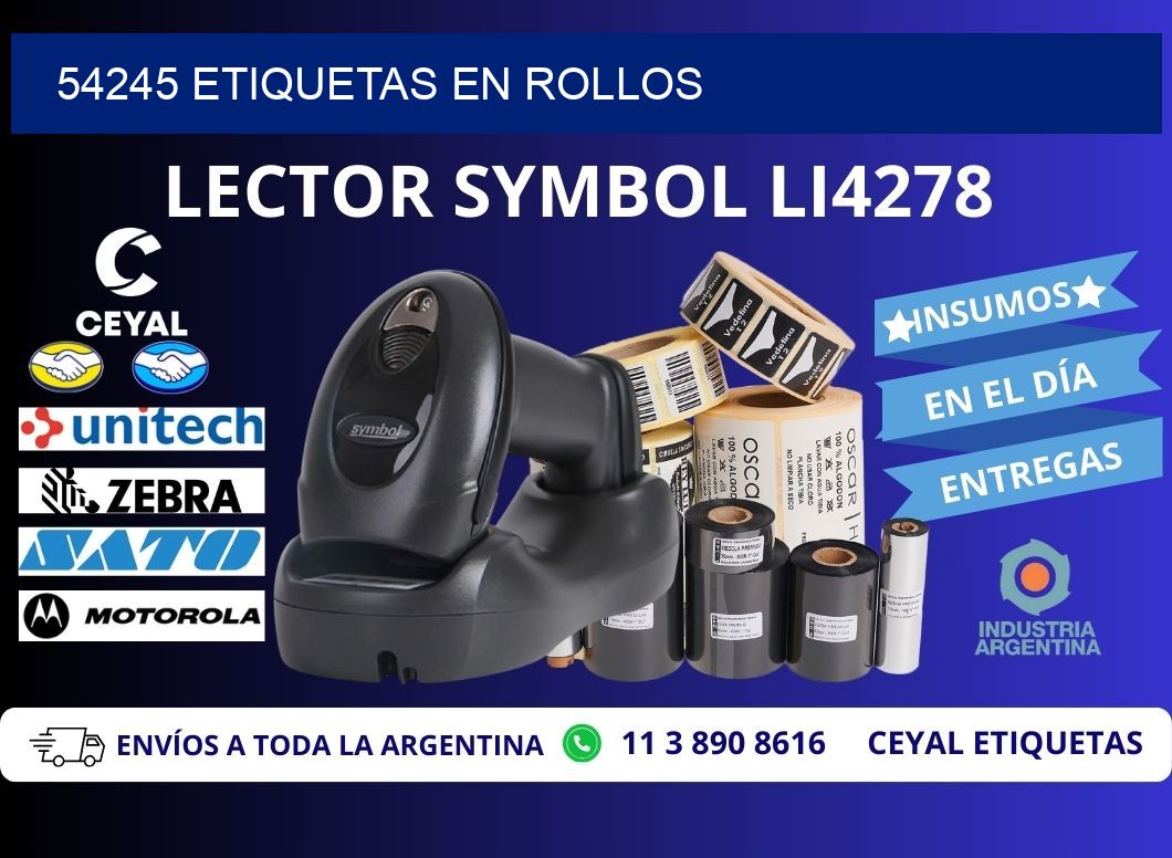 54245 ETIQUETAS EN ROLLOS