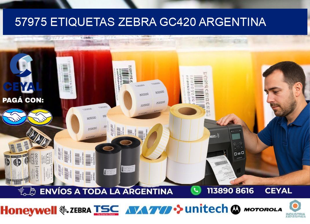 57975 etiquetas zebra gc420 argentina