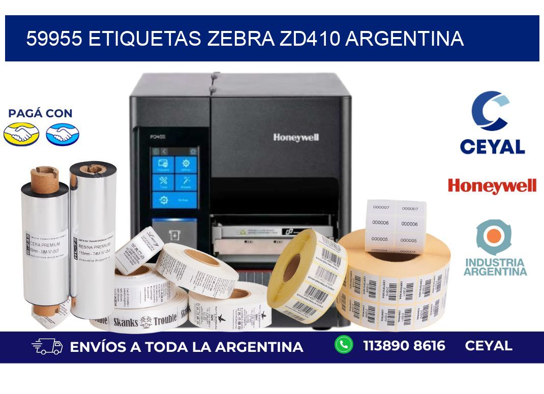 59955 etiquetas zebra zd410 argentina