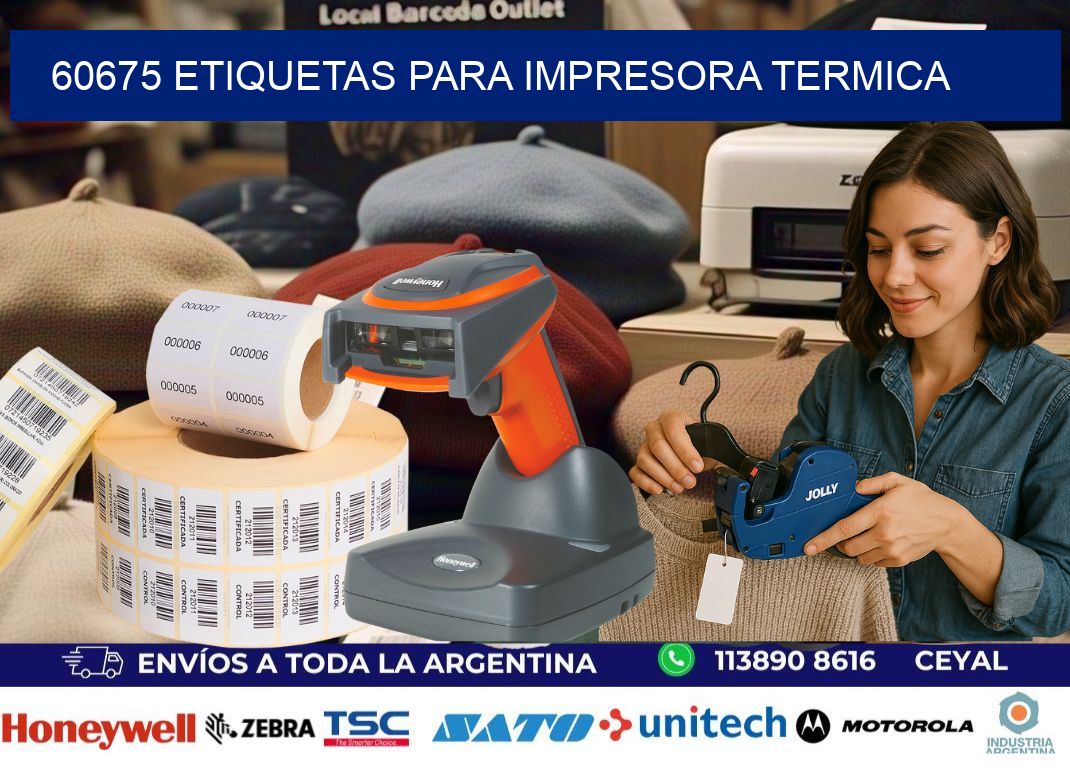 60675 ETIQUETAS PARA IMPRESORA TERMICA