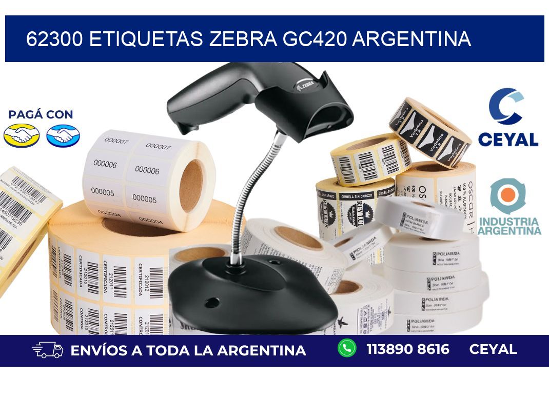 62300 etiquetas zebra gc420 argentina