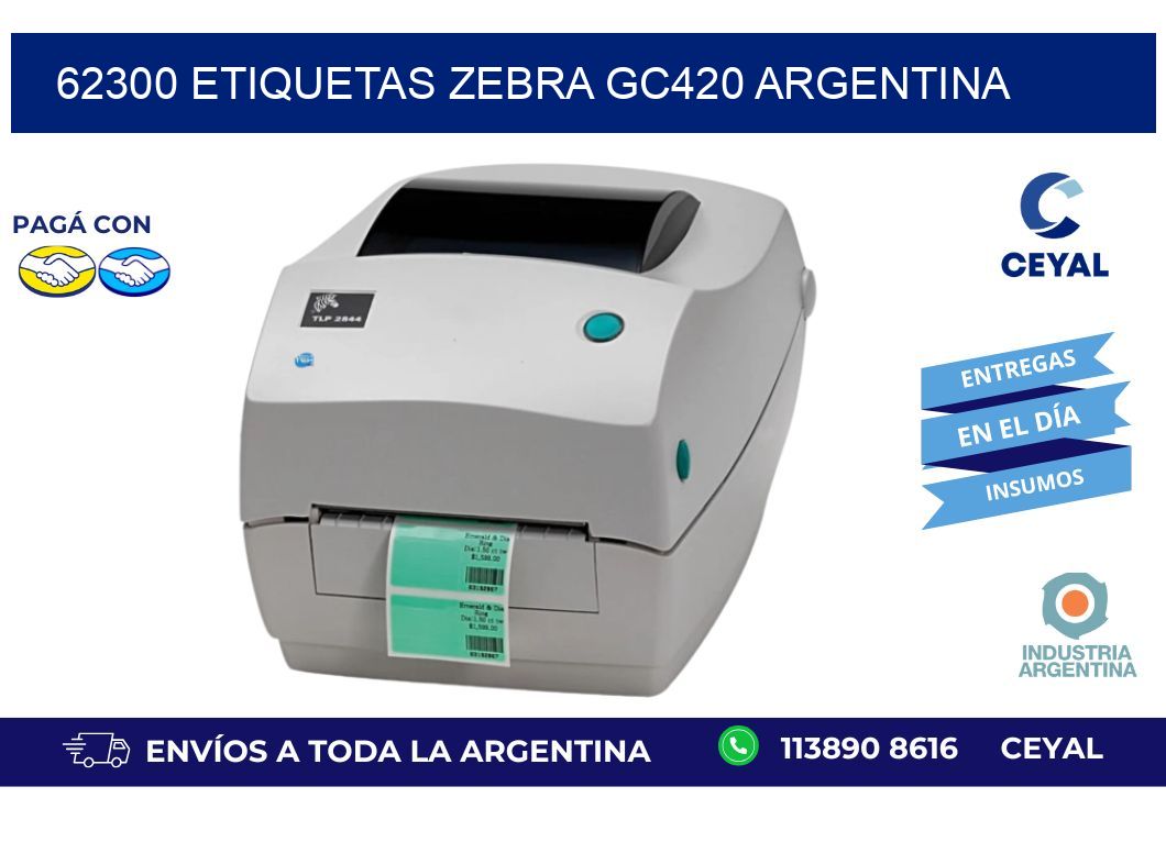 62300 etiquetas zebra gc420 argentina