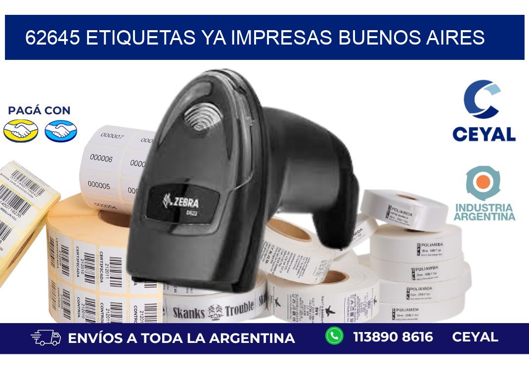 62645 ETIQUETAS YA IMPRESAS BUENOS AIRES
