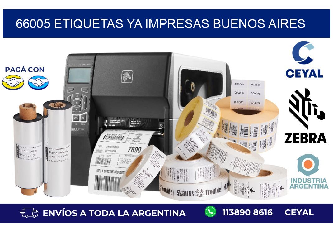 66005 ETIQUETAS YA IMPRESAS BUENOS AIRES