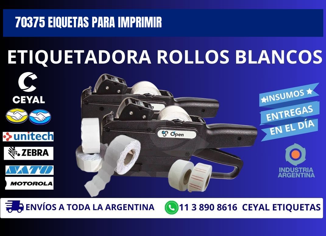 70375 EIQUETAS PARA IMPRIMIR