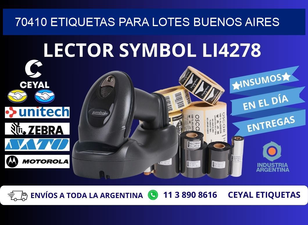 70410 ETIQUETAS PARA LOTES BUENOS AIRES