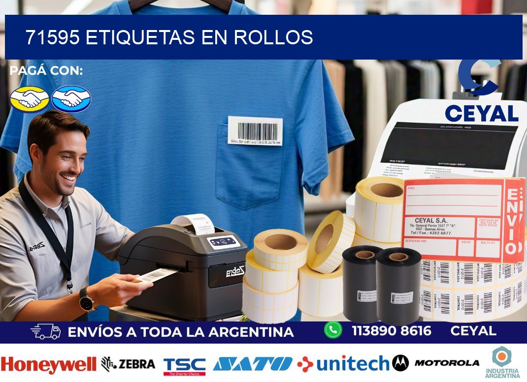 71595 ETIQUETAS EN ROLLOS
