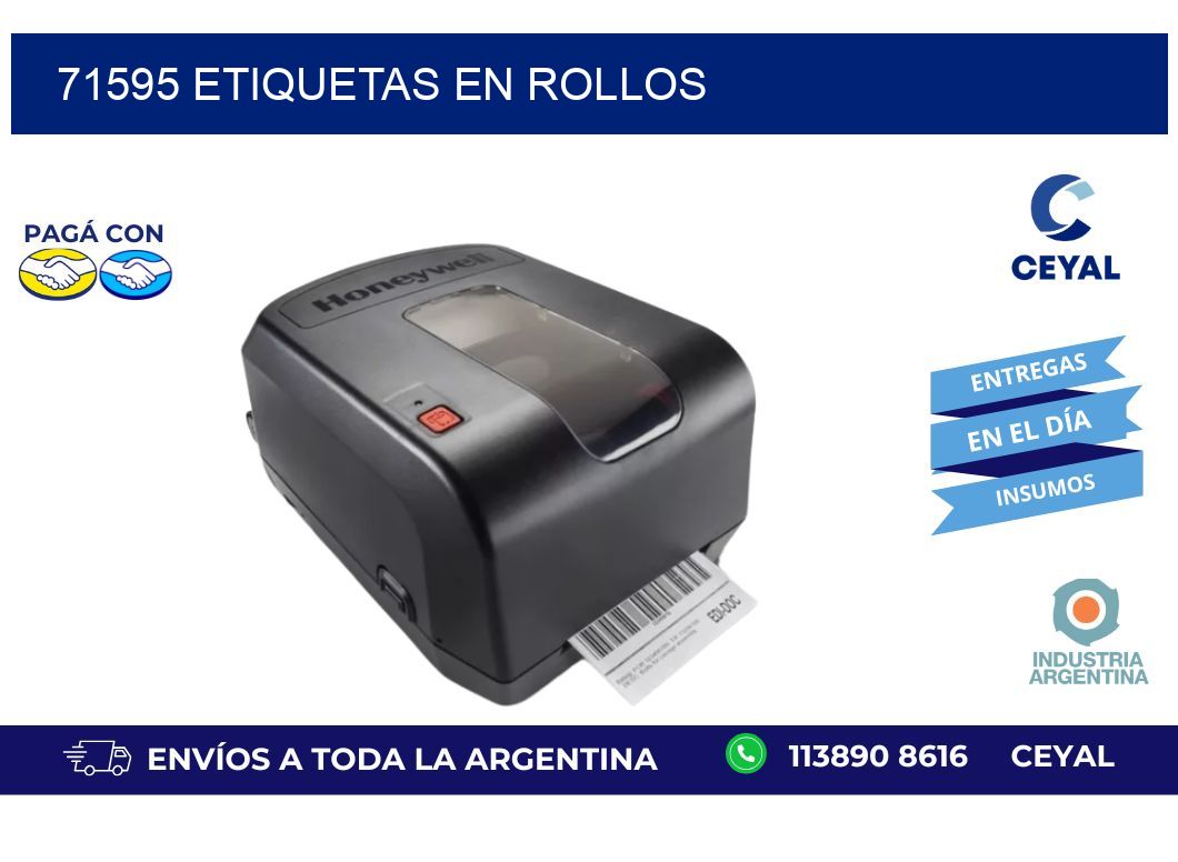 71595 ETIQUETAS EN ROLLOS