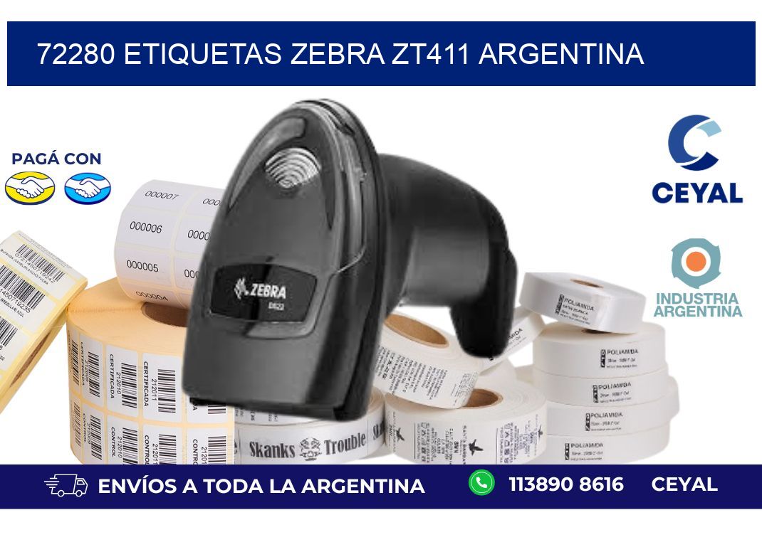 72280 etiquetas zebra zt411 argentina
