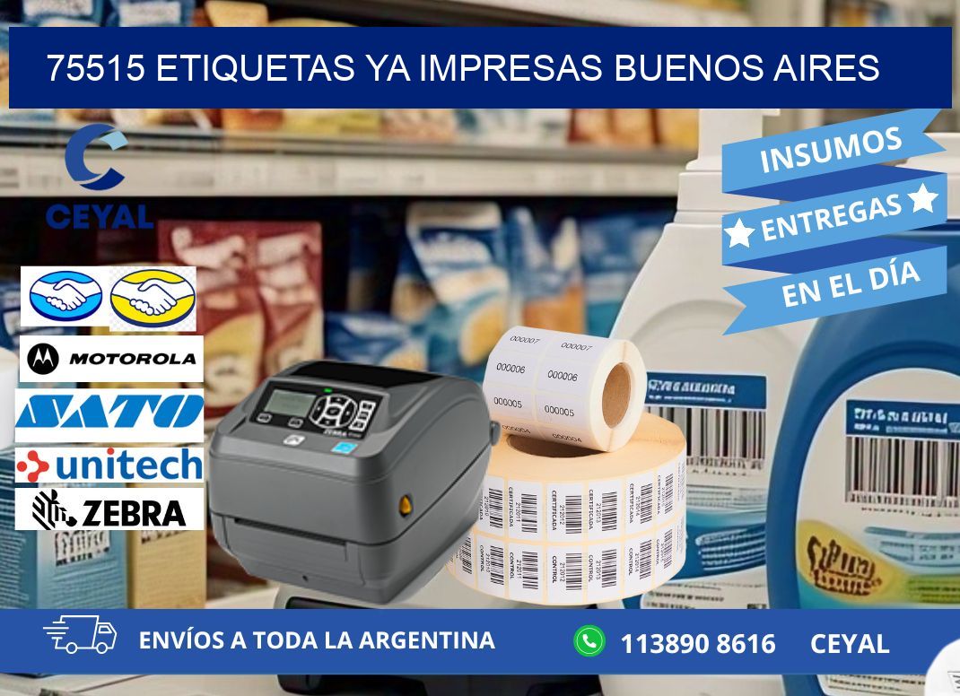 75515 ETIQUETAS YA IMPRESAS BUENOS AIRES