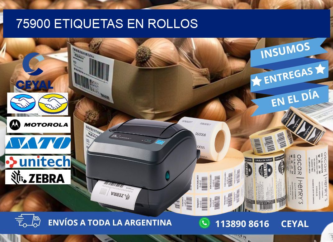 75900 ETIQUETAS EN ROLLOS