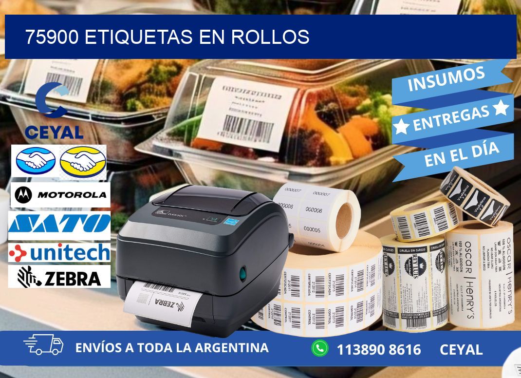 75900 ETIQUETAS EN ROLLOS