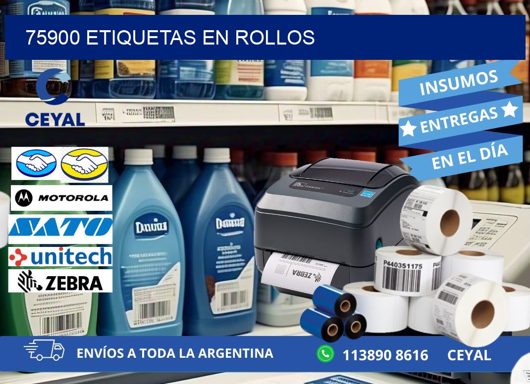 75900 ETIQUETAS EN ROLLOS