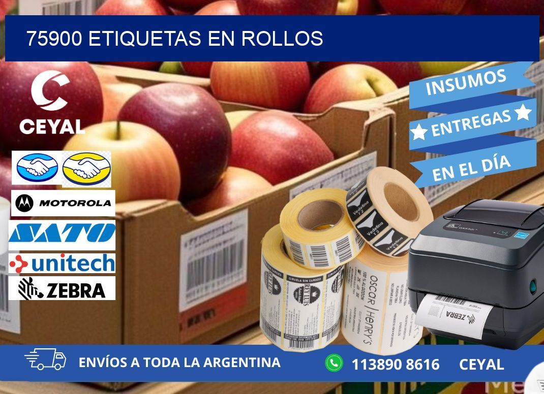 75900 ETIQUETAS EN ROLLOS