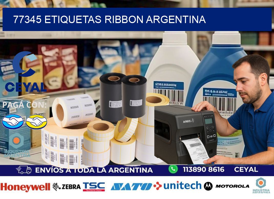 77345 etiquetas ribbon argentina