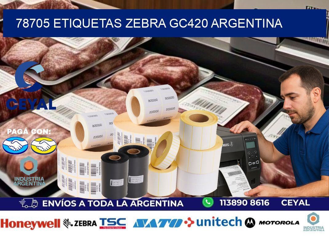 78705 etiquetas zebra gc420 argentina