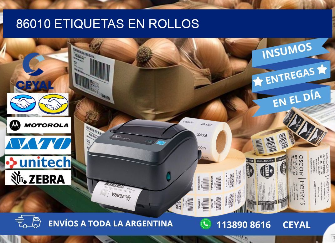 86010 ETIQUETAS EN ROLLOS