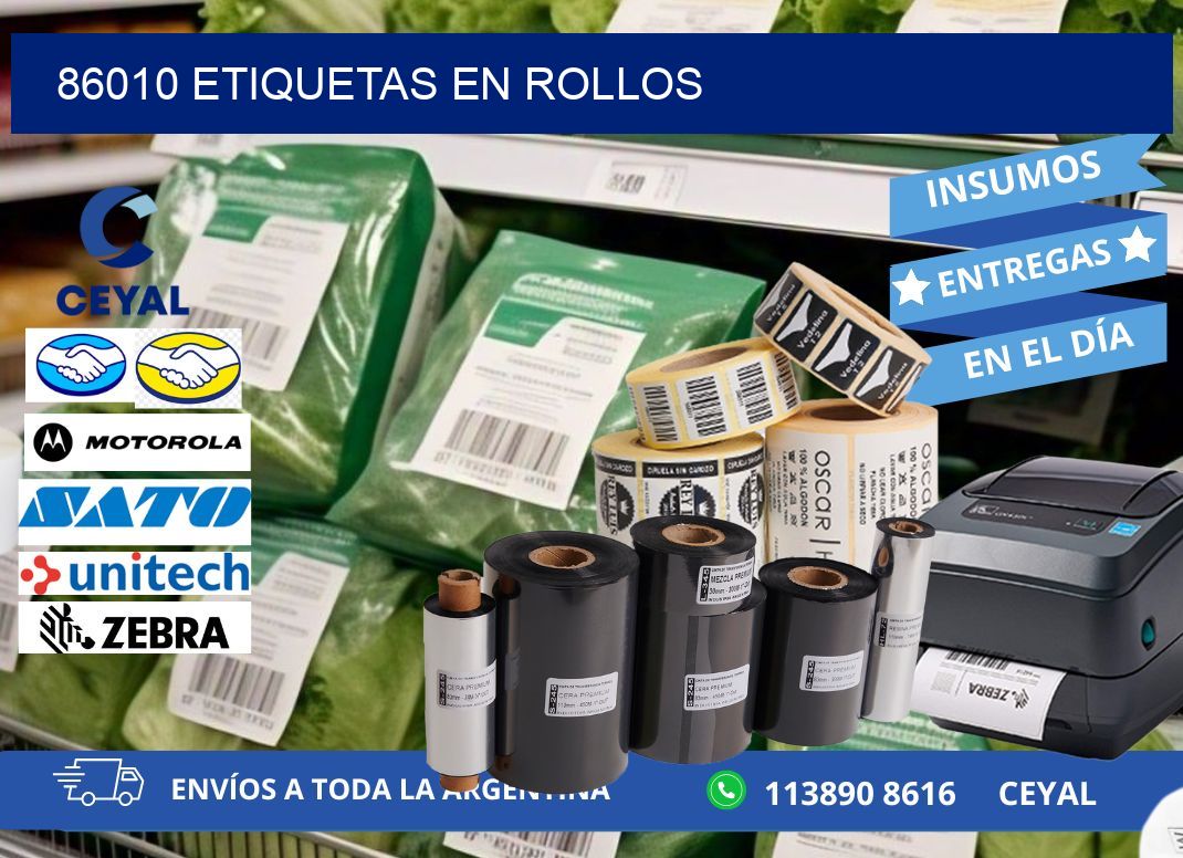 86010 ETIQUETAS EN ROLLOS