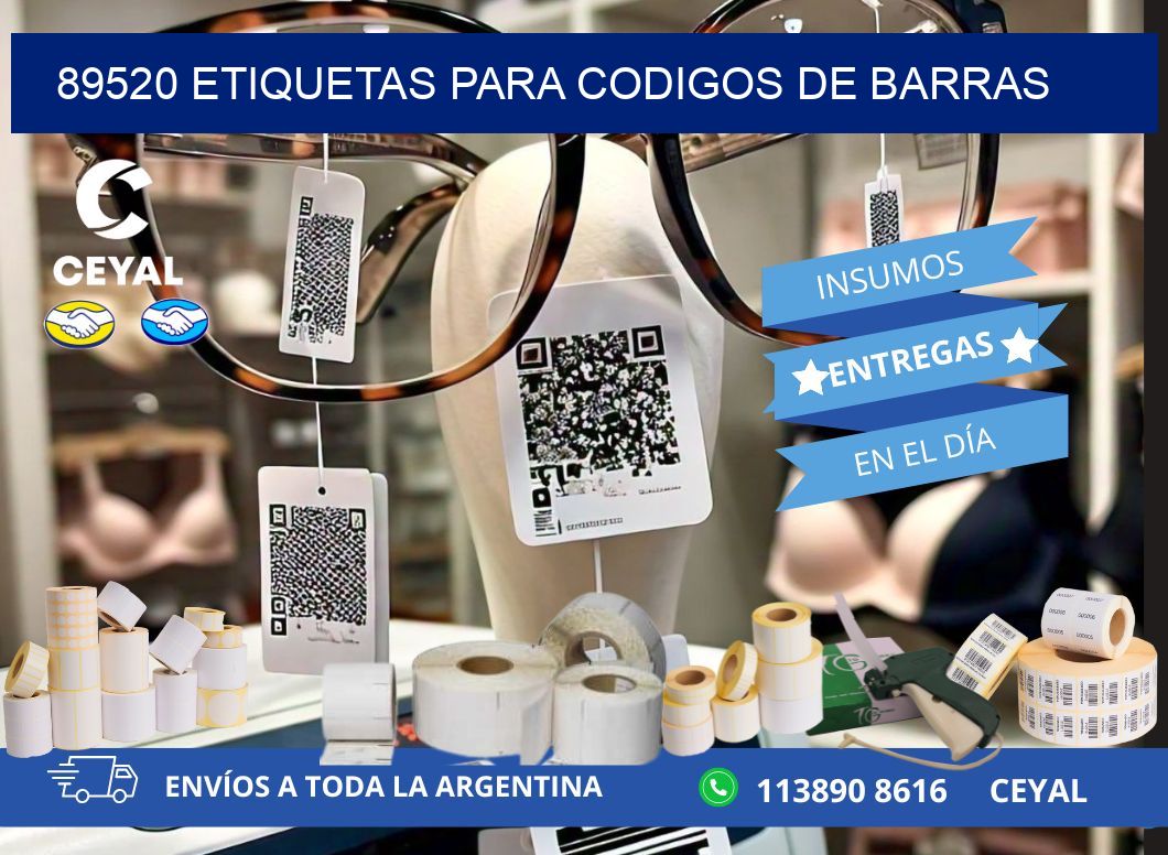 89520 ETIQUETAS PARA CODIGOS DE BARRAS