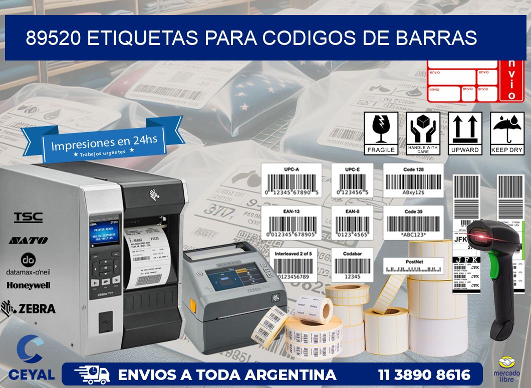 89520 ETIQUETAS PARA CODIGOS DE BARRAS