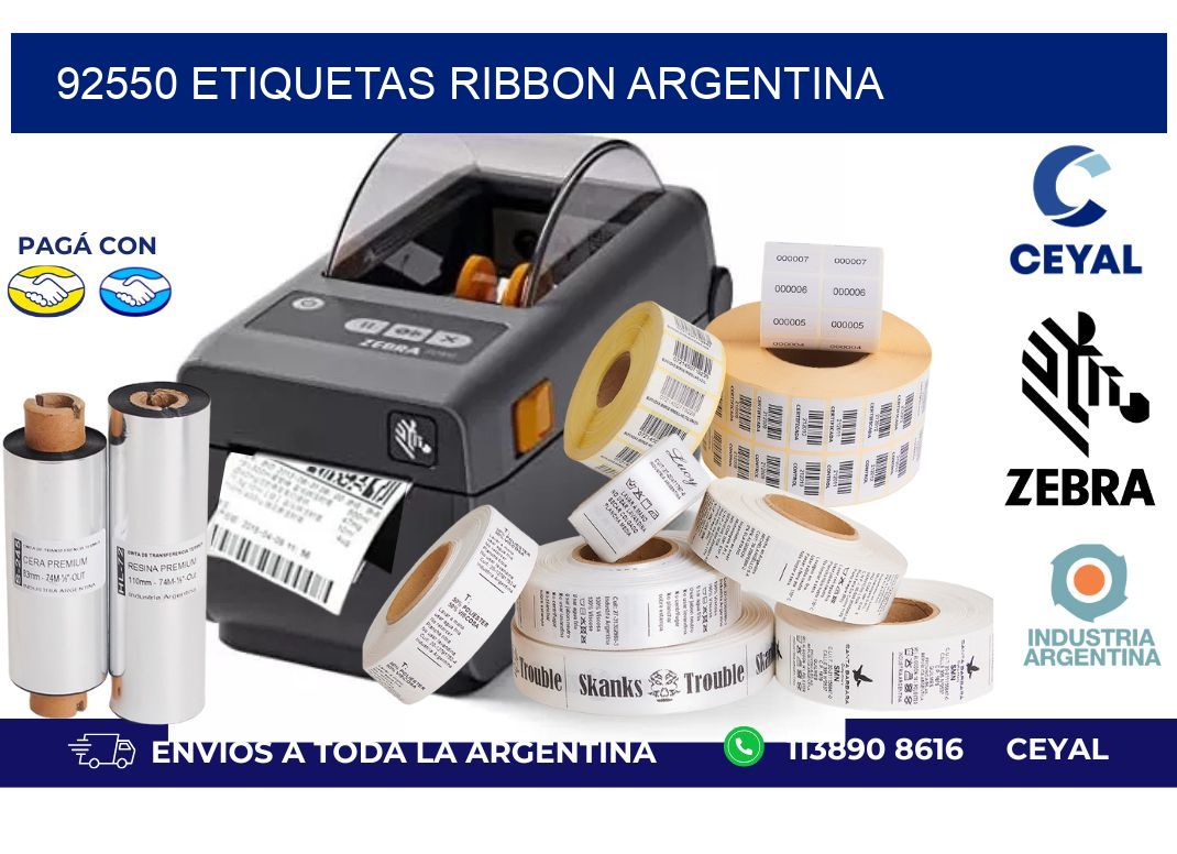 92550 etiquetas ribbon argentina
