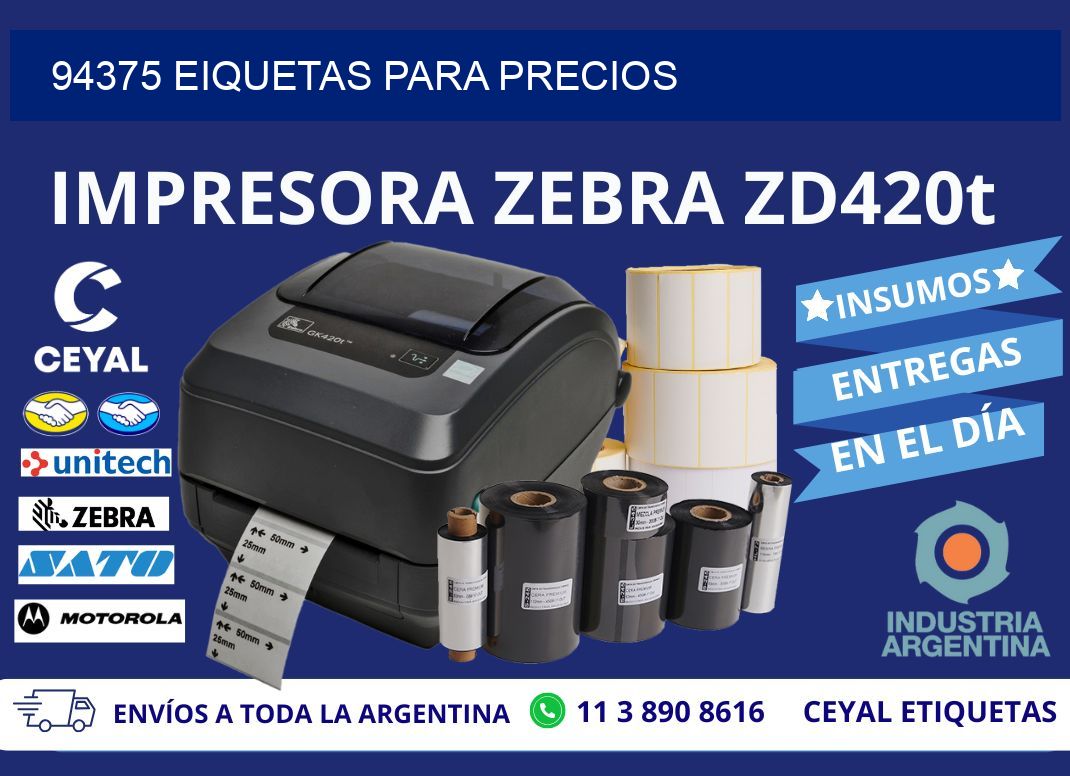 94375 EIQUETAS PARA PRECIOS