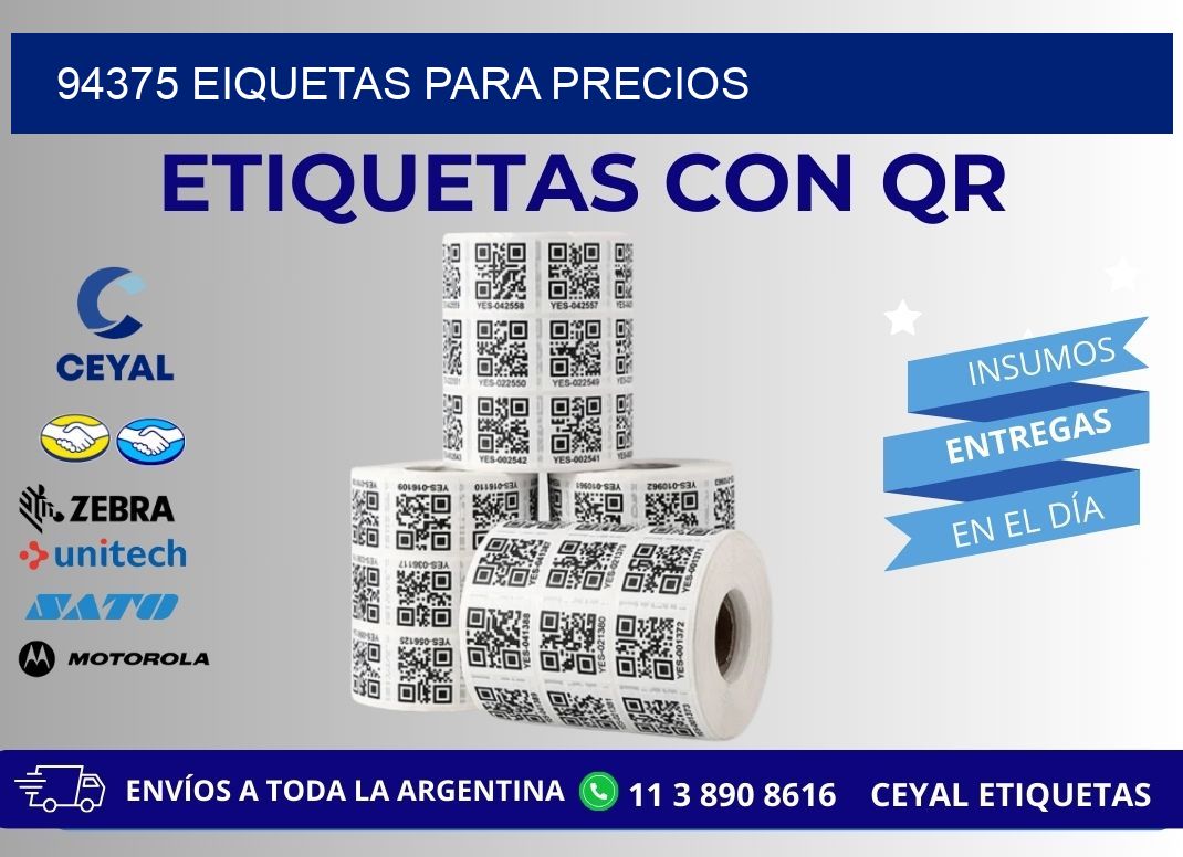 94375 EIQUETAS PARA PRECIOS
