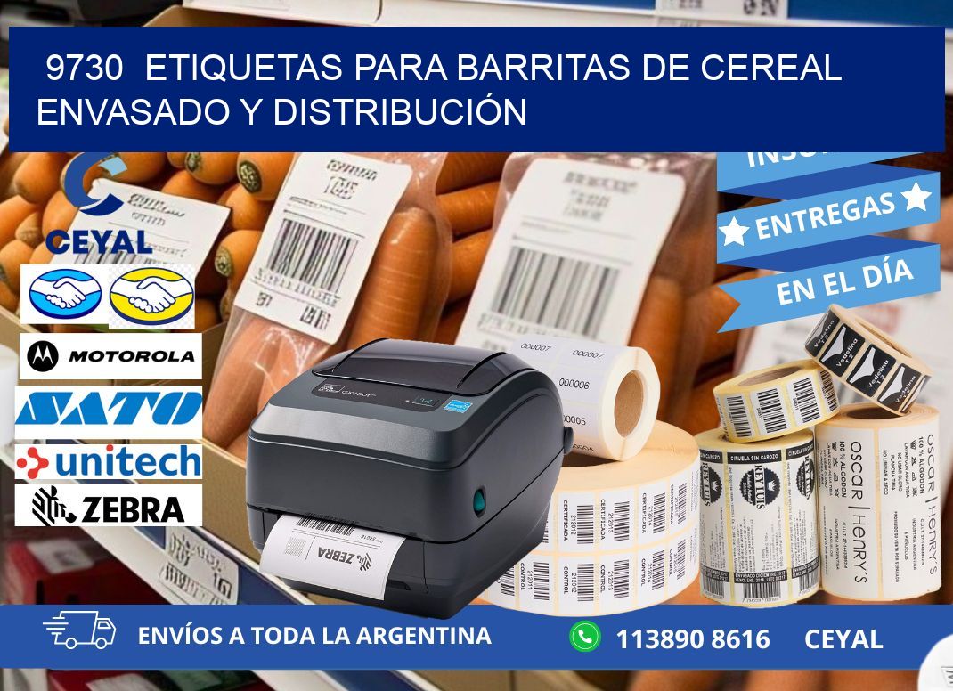 9730  ETIQUETAS PARA BARRITAS DE CEREAL ENVASADO Y DISTRIBUCIÓN
