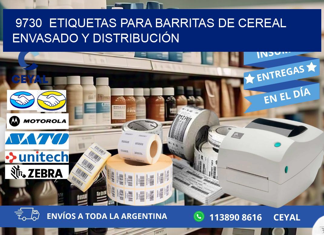 9730  ETIQUETAS PARA BARRITAS DE CEREAL ENVASADO Y DISTRIBUCIÓN