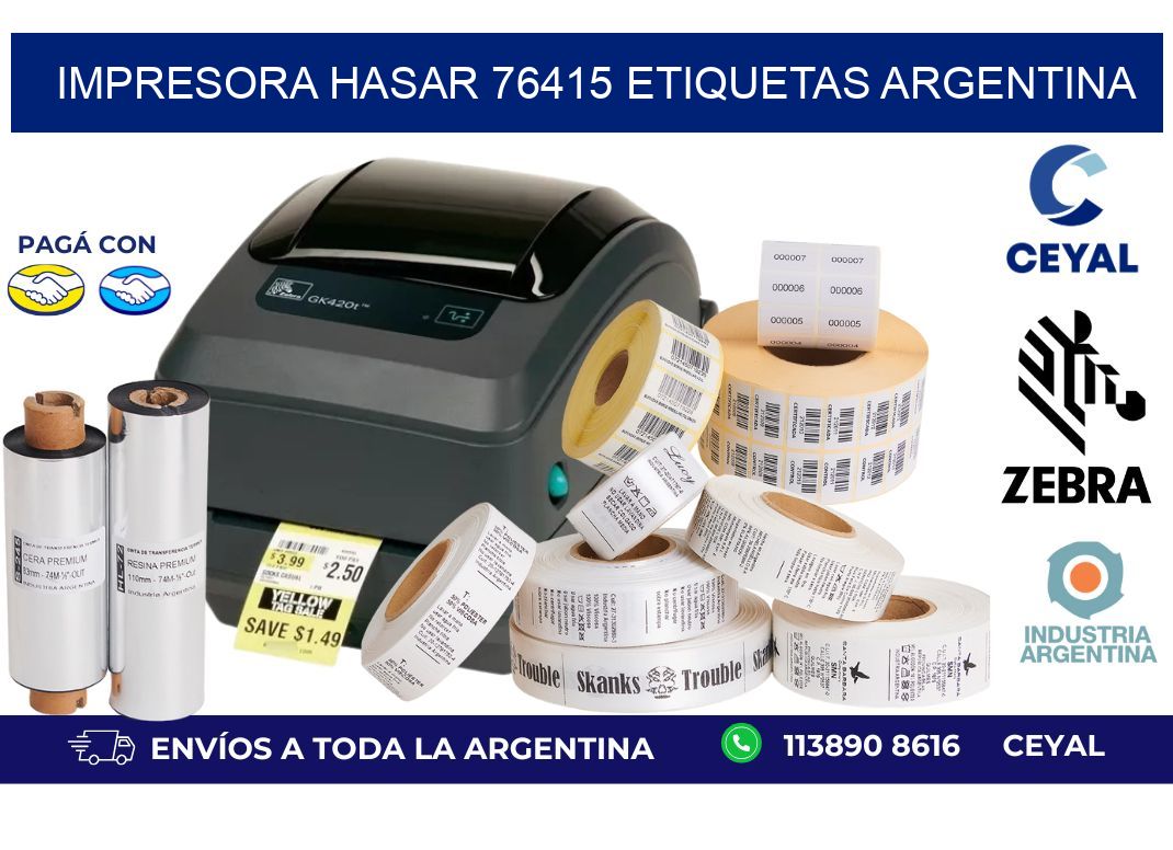 Impresora hasar 76415 etiquetas argentina