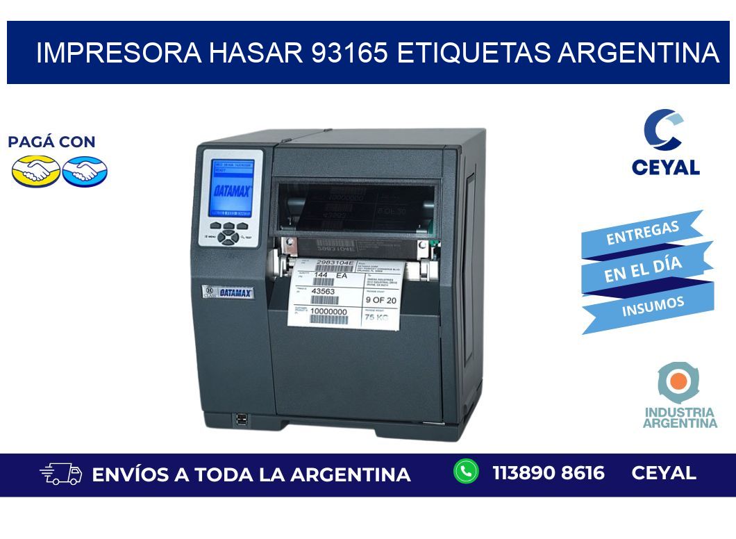 Impresora hasar 93165 etiquetas argentina