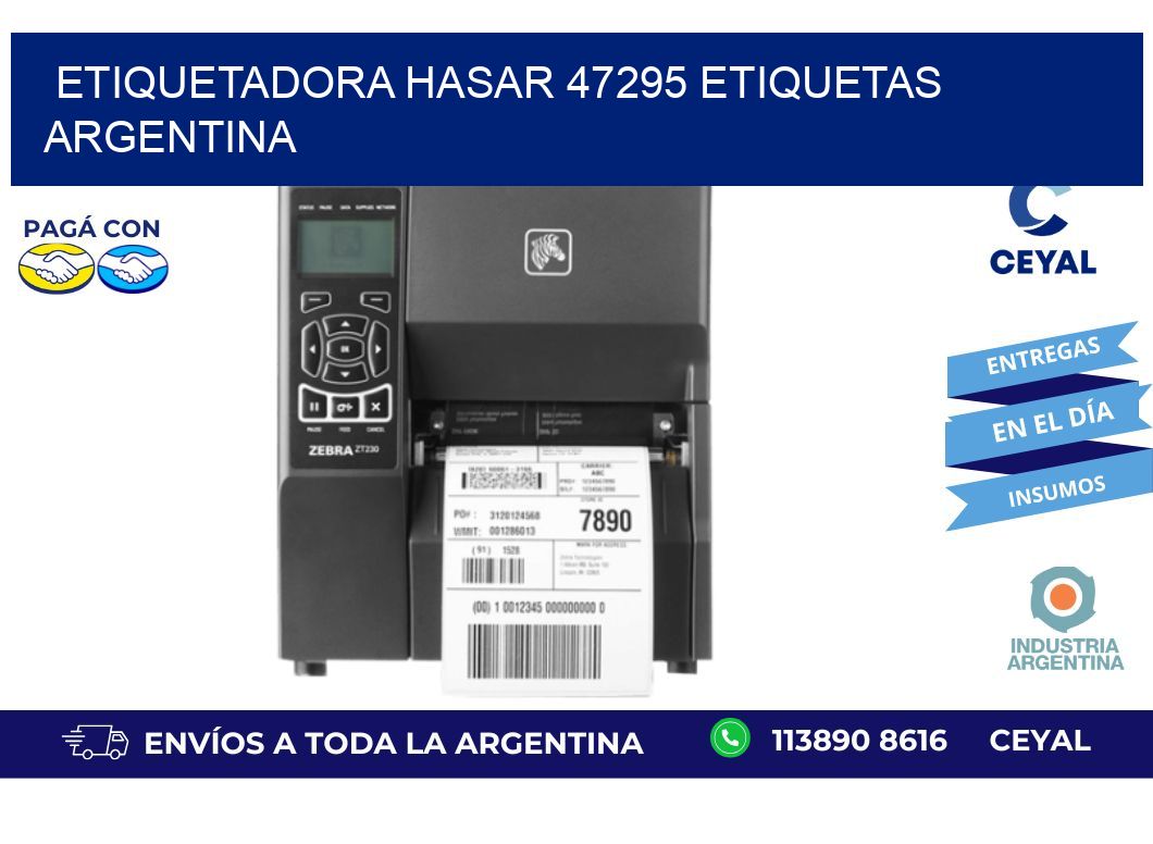 etiquetadora hasar 47295 etiquetas argentina