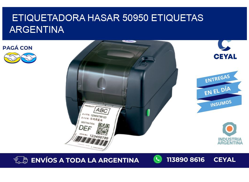 etiquetadora hasar 50950 etiquetas argentina