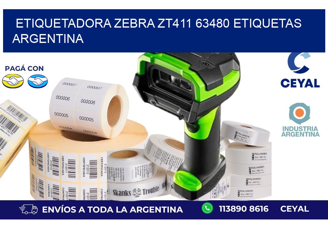 etiquetadora zebra zt411 63480 etiquetas argentina
