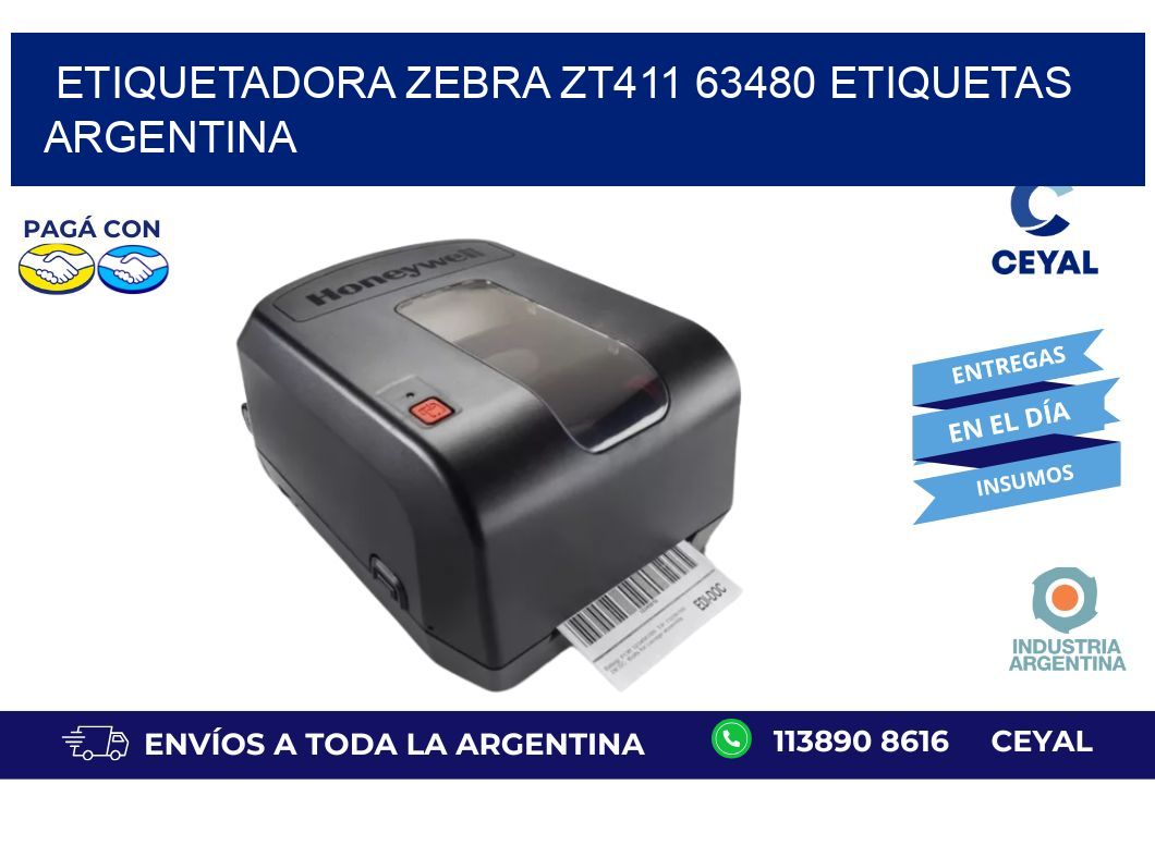 etiquetadora zebra zt411 63480 etiquetas argentina