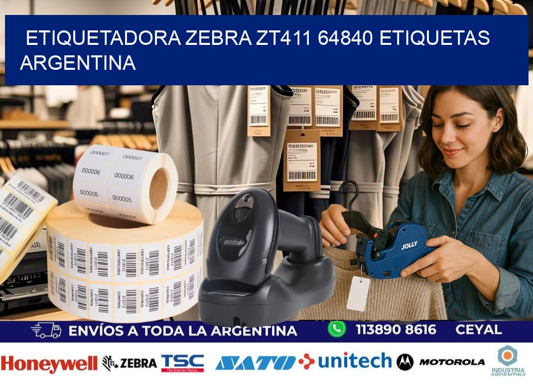etiquetadora zebra zt411 64840 etiquetas argentina