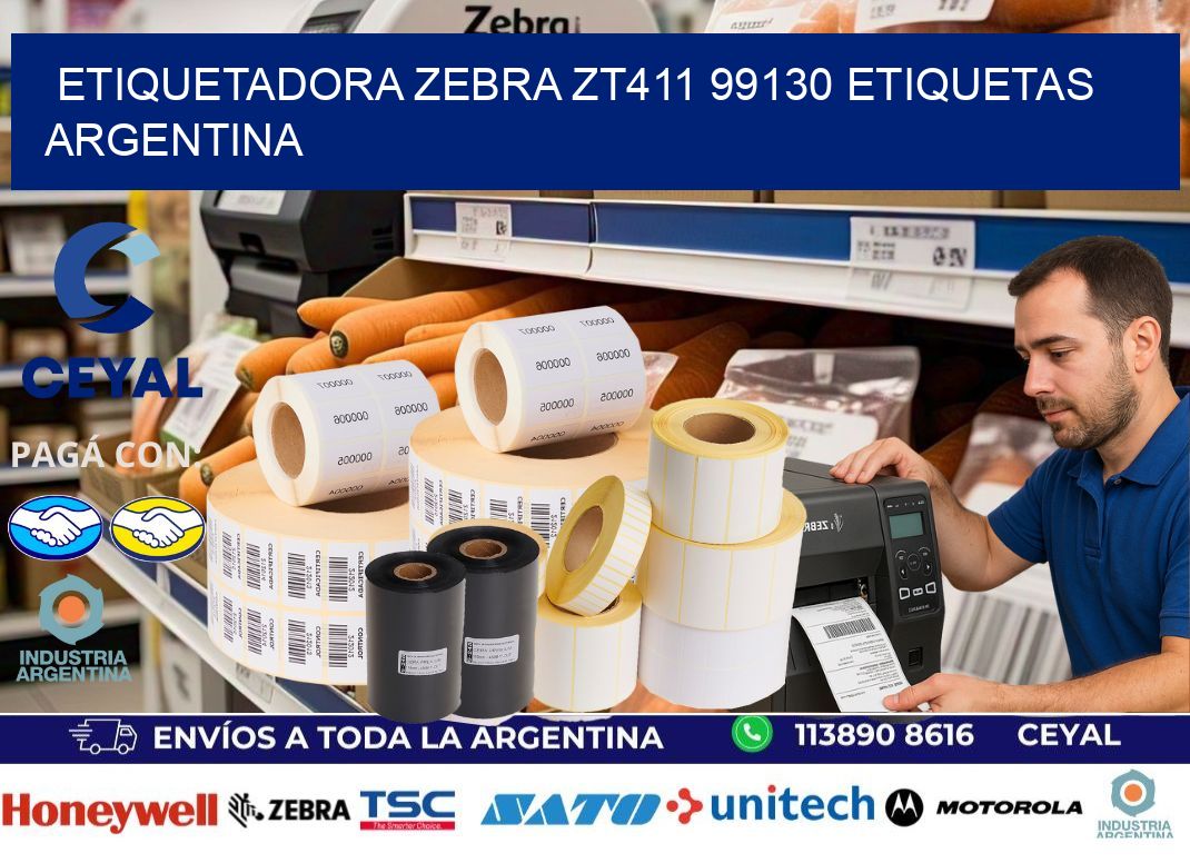 etiquetadora zebra zt411 99130 etiquetas argentina