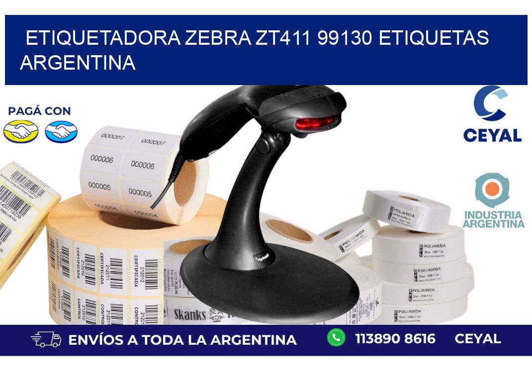 etiquetadora zebra zt411 99130 etiquetas argentina